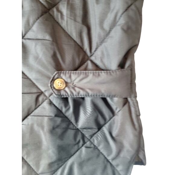 J Crew Quilted Vest Women's Sz Medium Outdoor Camping Layered Black Green - Picture 4 of 9